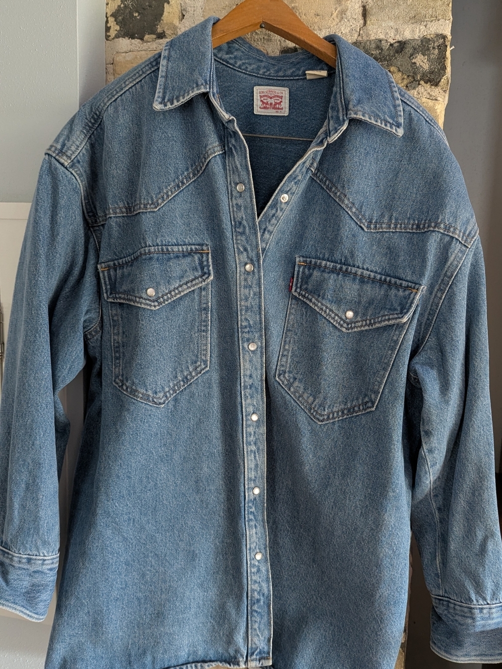 Levi's Light Wash Denim Western Shirt Jacket